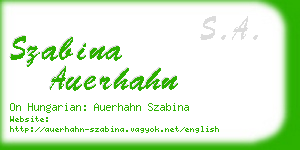 szabina auerhahn business card